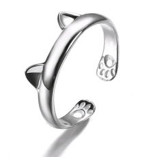 cute, lovely, Jewelry, Silver Ring