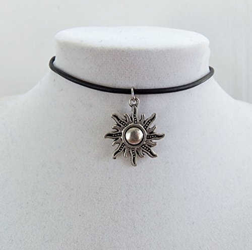 90s grunge sun choker, sun necklace 