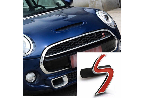 ik ben trots Vel Relativiteitstheorie Red S Logo Car Front Grill Badge for Mini Cooper S JCW Car Grille Hood  Emblem | Wish