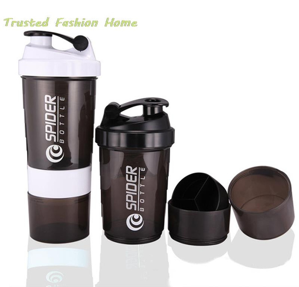 500ML Shaker Cups Portable Protein Powder Shaker Water Bottles