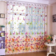 butterflyprint, Home Decor, voilecurtain, room decoration