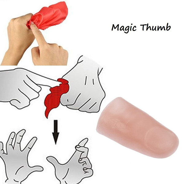 2pcs Cool Magic Thumb Tip Trick Rubber Close Up Vanish Appearing Finger