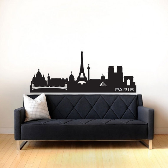 Paris Wall Decal France Wall Decal Paris Sticker Eiffel Tower Decal