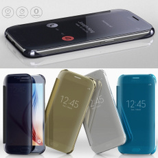 Luxury Mirror Flip Smart View Case Cover for  Iphone 5g/5s/iphone Se/6g/6s/6g Plus/6S Plus/Samsung S6/S6 Edge/S6 Edge Plus/s7/s7edge/A3(2016)/A5(2016)/A7(2016)/J5(2016)/J7(2016)/S5/NOTE5/NOTE4/A7/A5/A8/  Huawei MATE7/MATE8