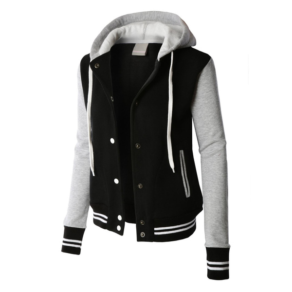 fleece baseball jacket womens