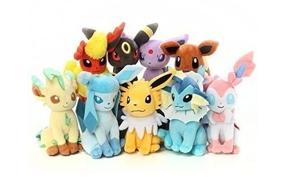 Eevee plush set deals 9