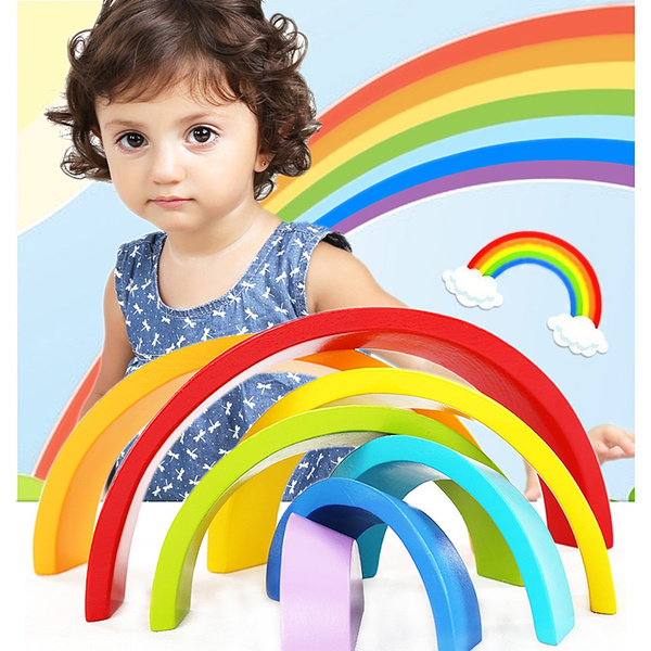 wooden rainbow baby toy