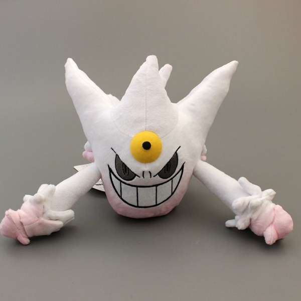 10" Shiny Mega Gengar Pokemon Plush Dolls Toys Stuffed Animals White Ghosts Rare