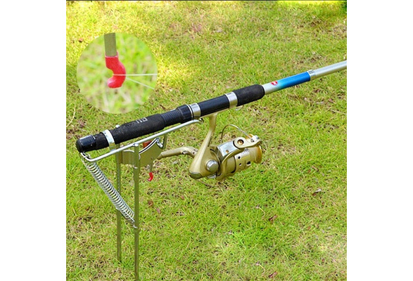 self setting fishing pole holder