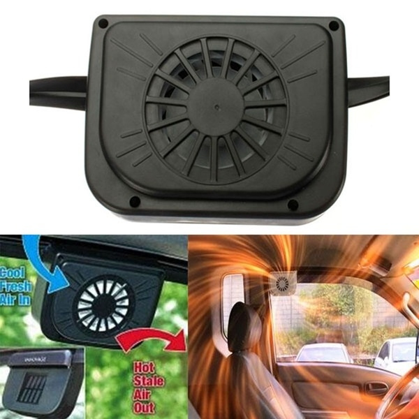 Buster Radiator Solar Sun Power Car Auto Air Vent Cool Fan Cooler Ventilation System ...