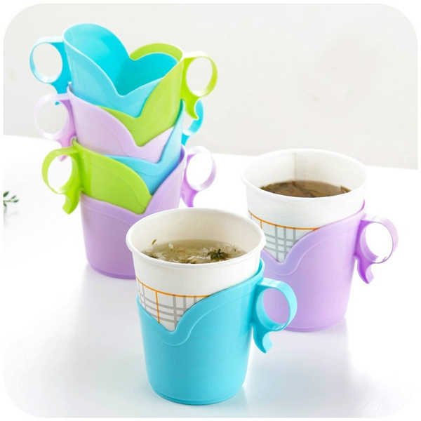 VANZLIFE Disposable cups domestic cup set of thickening plastic shelf  against the hot insulation creative paper cup