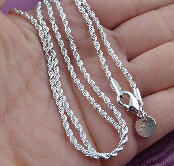 Fashion 2mm 925 Sterling Silver Twist 