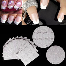 12 Styles/Set Manicure DIY Nail Art Form Fringe Guides French Sticker Stencil