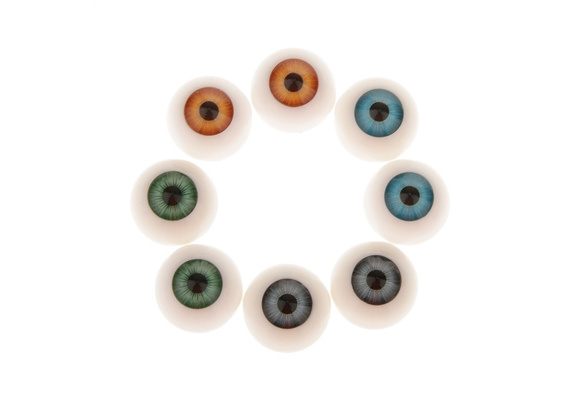 5 Pairs Acrylic Oblate Doll Eyeballs Eyes Halloween Props Doll Crafts 20mm