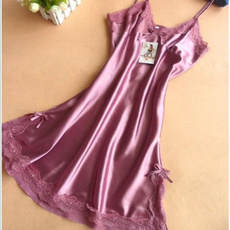 silknightdres, sleeveless, nightwear, Plus Size