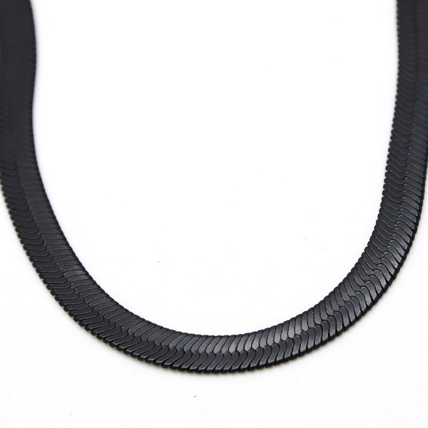 Black herringbone outlet chain