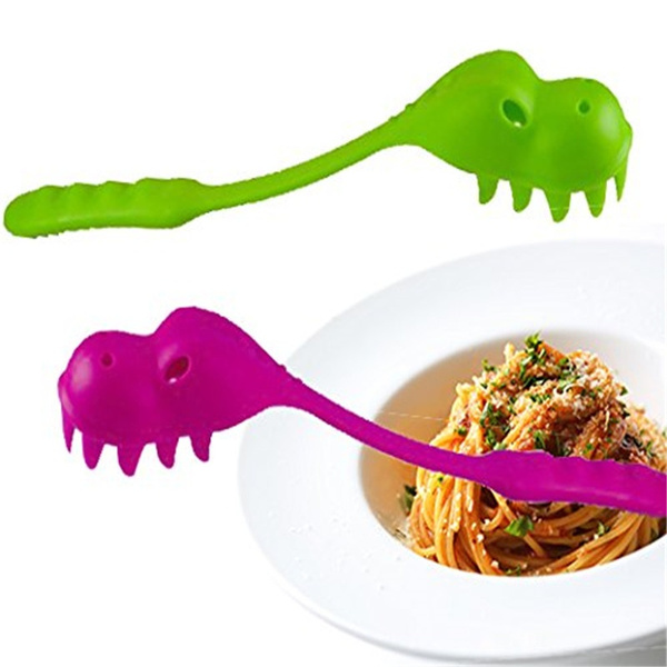Repaste Næsten middag Køkken tilbehør Dinosaur Pasta Nudler Server ske Spaghetti gaffel til børn  småbørn | Wish
