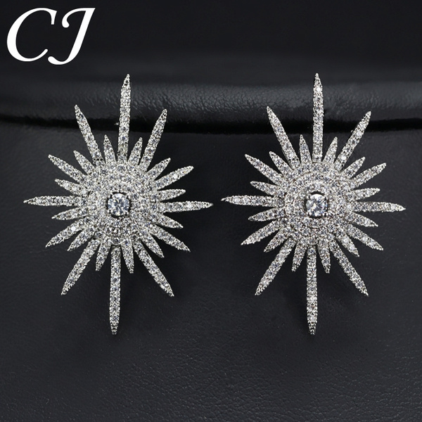 Buy Rhodium-Plated Alloy Round Silver Antique Stud Earrings - The Pari  Online at Best Price | Distacart