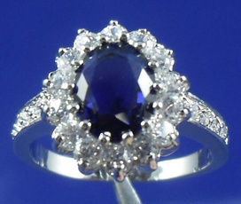 White Gold, christmasgiftring, wedding ring, Blue Sapphire