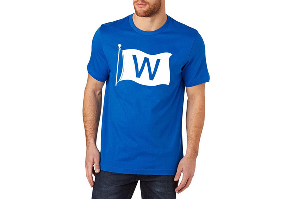 Loo Show Mens Chicago Cubs W Win Flag T-Shirt Tee