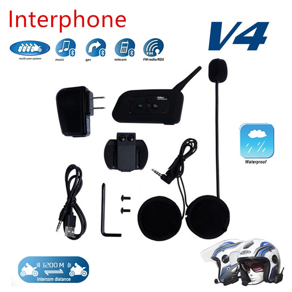 Helmet interphone bluetooth headset 1200 meters wireless intercom