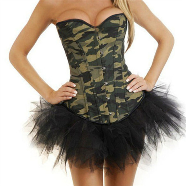 camo bustier