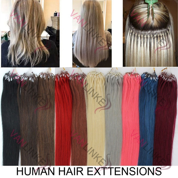 16-26inch 100s Easy Loop/Micro Ring Beads Remy Human Hair Extensions Ombre  Hair Straight | Wish