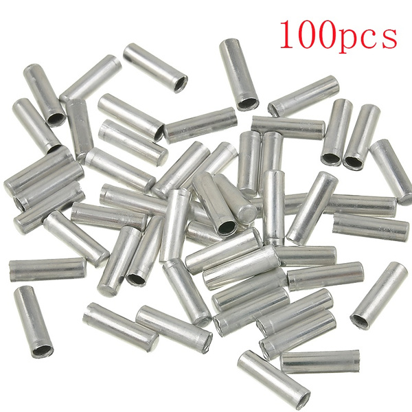 100pcs Shifter Brake Gear Inner Cable Tips Ends Caps Crimp Ferrule Bike Bicycle