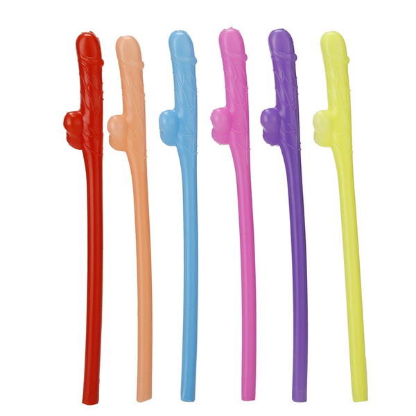 Naughty Nude Hen's Party Willy Penis Straw Pack