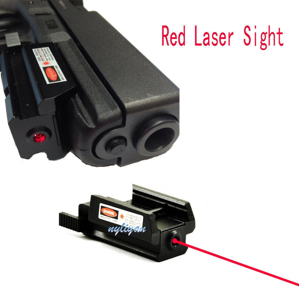 Tactical Red Dot Laser Sight Low Profile Picatinny Weaver Rail For Pistol Rifle 