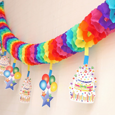 Colored, Garland, Birthday, decoration