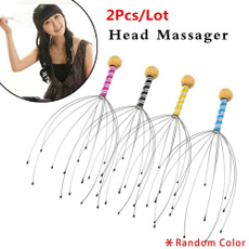 2Pcs Head Massager Octopus Scalp  Relaxing Massager for Head Waist Neck Health Care  (Random Color)