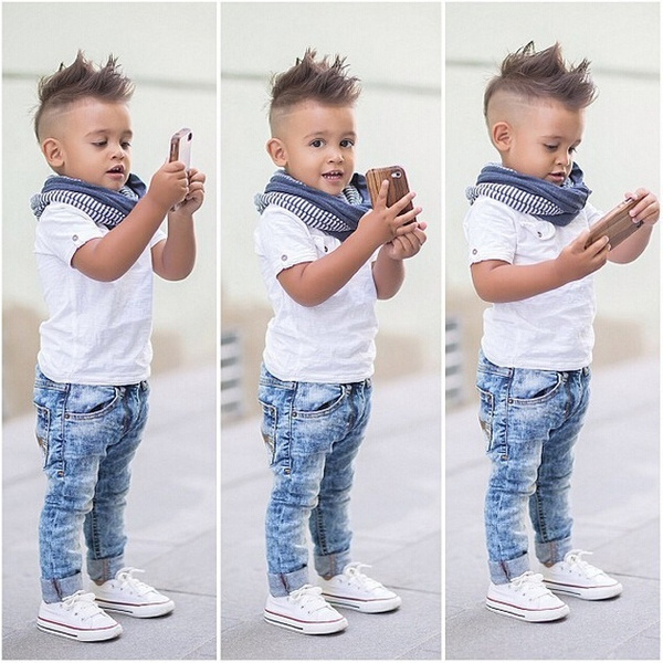 2pcs Toddler Infant Baby Boys Girls Clothes T-shirt Tops+Pants Kids Outfits Set 
