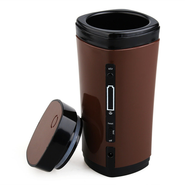New Portable USB Heating Automatic Stirring Insulated Coffee Travel Mug  Thermos Cup