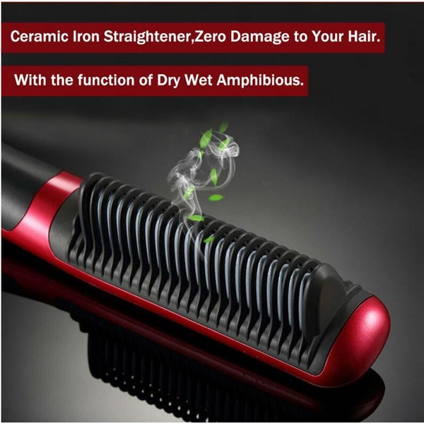 Brush Hair Straightener Comb Irons Come With 6 sections temperature control Electric Straight Hair Comb Straightening | Wish Brush Hair Straightener Comb Irons Come With 6 sections temperature control Electric Straight Hair Comb Straightening | Wish