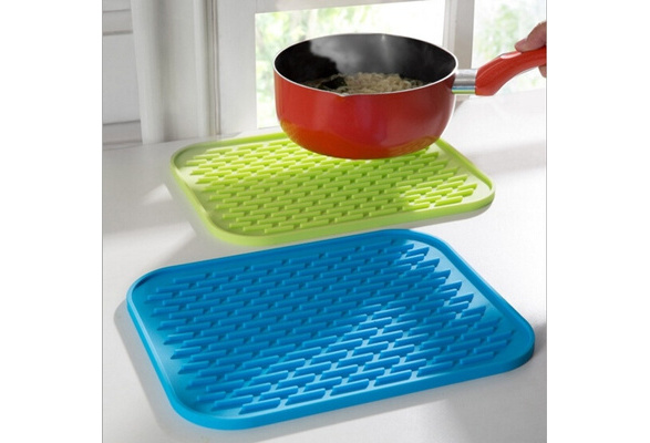 Silicone Dish Drying Mat Heat Resistant Trivet placemat Antibacterial  Dishwasher Safe Easy to clean