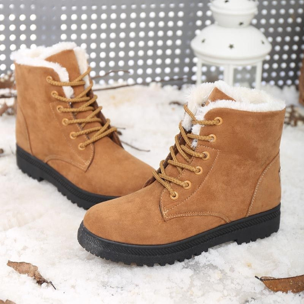 womens fur lined winter ankle boots