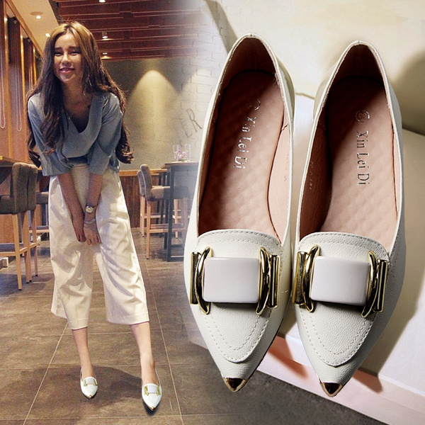 Women's soft leather flat shoes sale