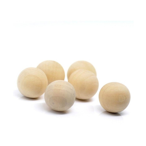wholesale No hole round Wooden balls for crafts DIY accessories material  for making jewelry art lamps and latern ball 100pcs