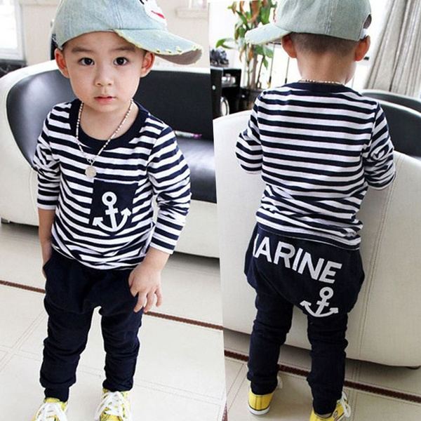 New 2pcs Toddler Kids Baby Boy Infant T-shirt Top+Jeans Pants Clothes  Outfit Set, Wish