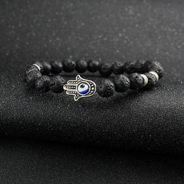 Hombre Pulsera De Hamsa Plata Pulsera De Fátima, Mujer Hombre Pulsera De Hamsa Plata Pulsera De Fátima, Mujer