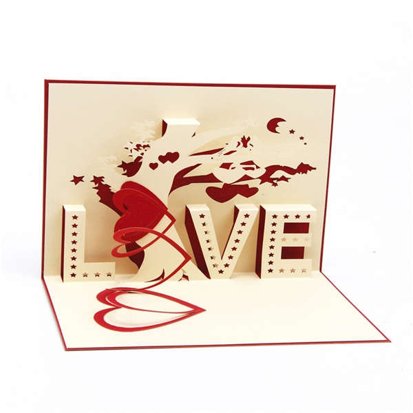 3D Pop Up Greeting Cards Valentine's Day Love Gift Handmade NEW 