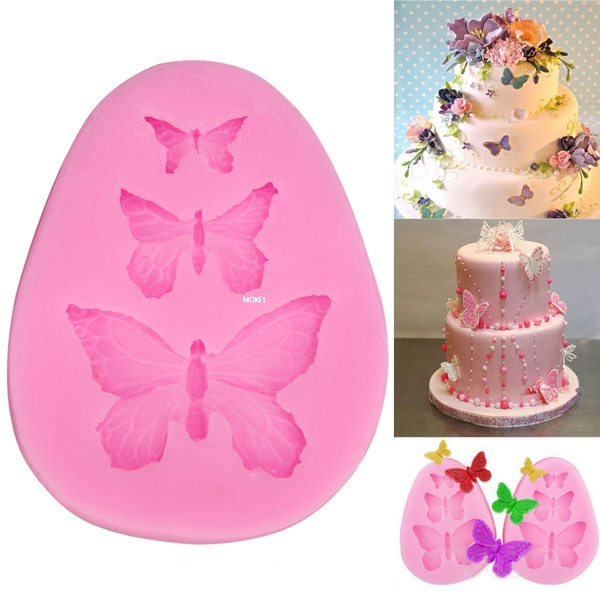 Download New 3d Butterfly Cake Decorating Mold Silicone Fondant Chocolate Baking Tool Mold Mk Wish