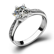 Sterling, DIAMOND, femalering, wedding ring