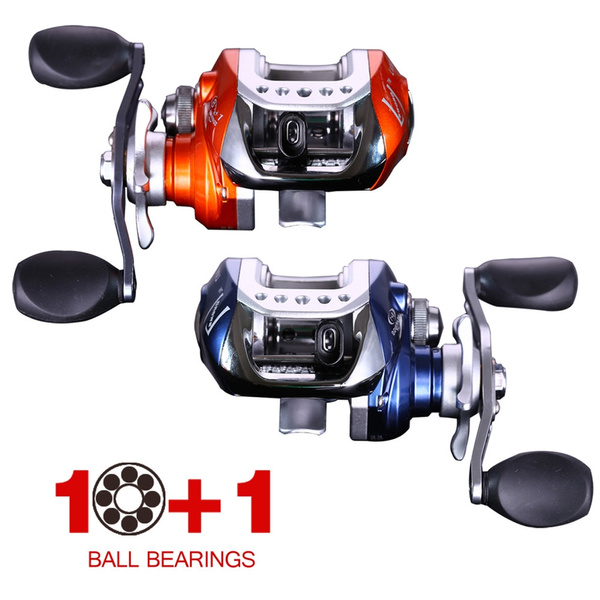 LV100 Baitcasting Reels 10+1 Ball Bearings Carp Fishing Gear Left Right  Hand Bait Casting Fishing Reel