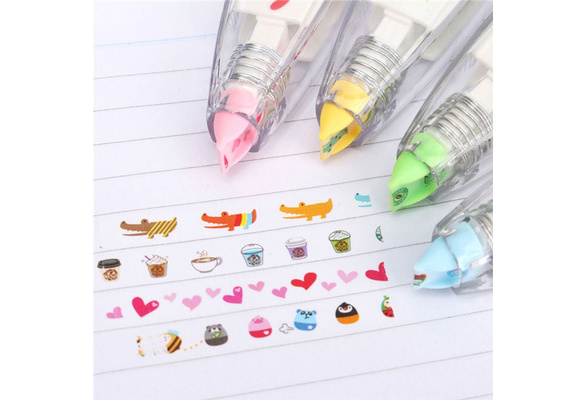 Fresh Stationery Push Correction Tape Lace for Diary Sign School Supply Colorful 