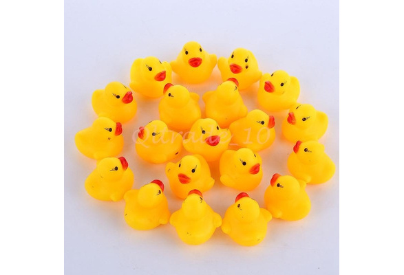 10Pcs/Set Baby Bath Shower Toys Squeezing Floating Yellow Kawaii Ducks for Kids 