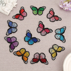 10 Embroidery DIY Butterfly Sew On Patch Badge Embroidered Fabric Applique (Color Random)
