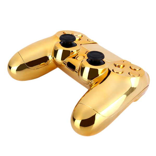 itYukiko　Gold Chrome Replacement Hydro Dipped Shell Mod Kit for PS4 Controller In stock! 