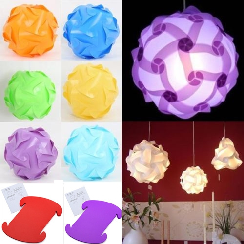 30 PCS Pink Modern IQ Puzzle Jigsaw Light Lamp Shade Ceiling Lampshade 25-40cm 